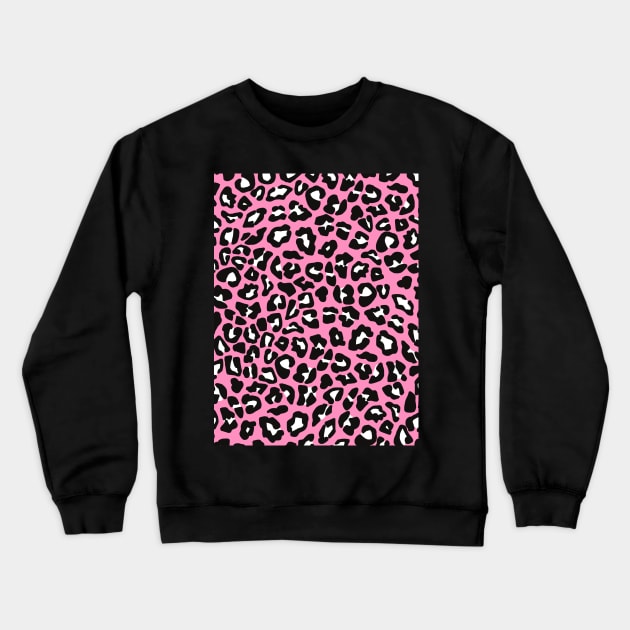Pink Leopard Spot Design Crewneck Sweatshirt by OneThreeSix